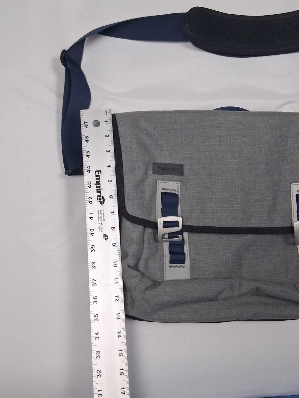 Timbuk2 San Francisco Command Messenger CrossBody Bag Laptop Organizer Gray/Blue - Picture 16 of 16